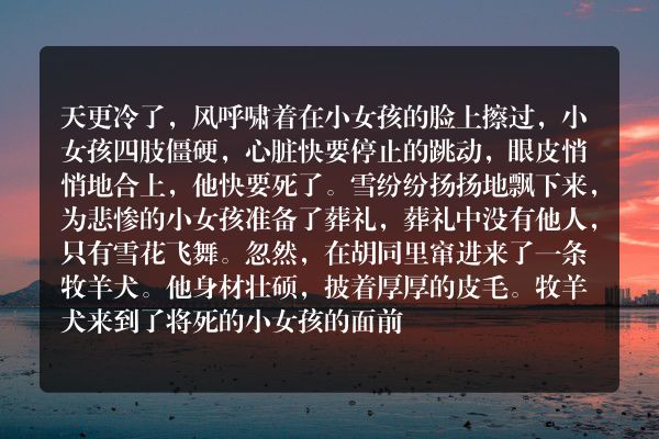 安徒生童话：卖火柴的小女孩——续集