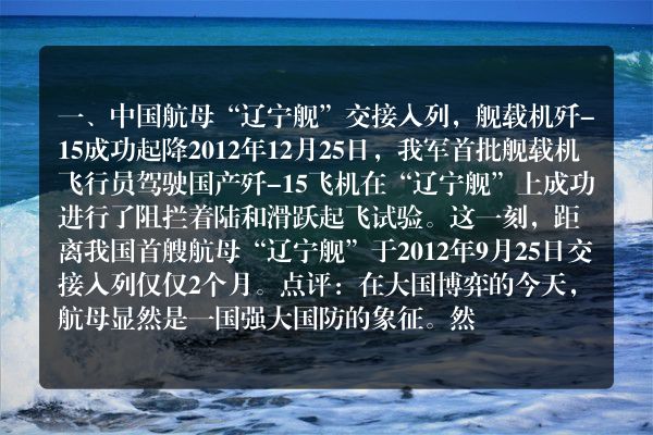 2012年十大国际军事科技新闻