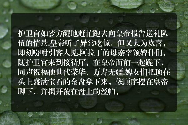 阿拉丁神灯的故事【二】