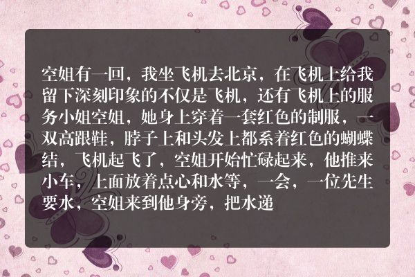 描写空姐的文章？