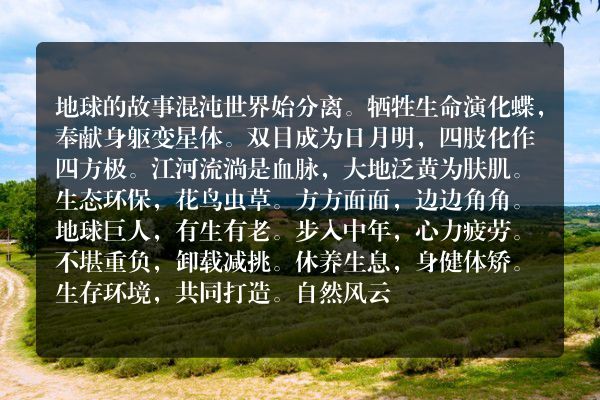 地球的故事感想100字左右？