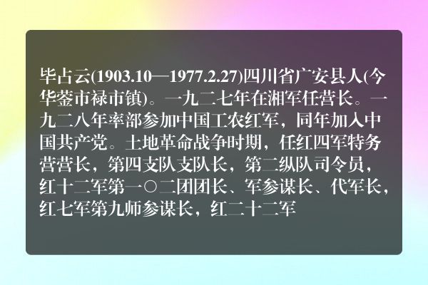 毕占云