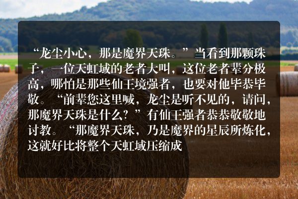 九星霸体诀玄幻小说  第三千三百二十八章 魔界天珠