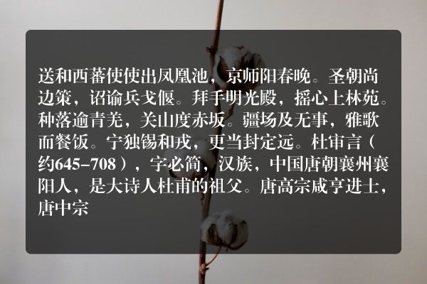 送和西蕃使