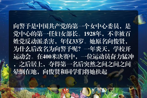 向警予改名的故事