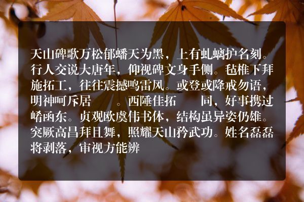 天山碑歌