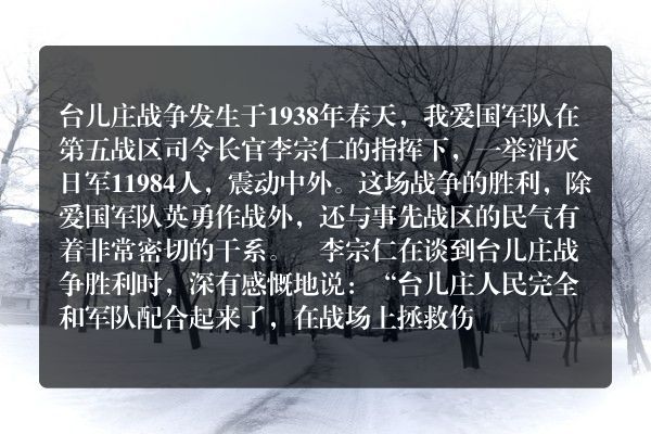 英雄的台儿庄人民